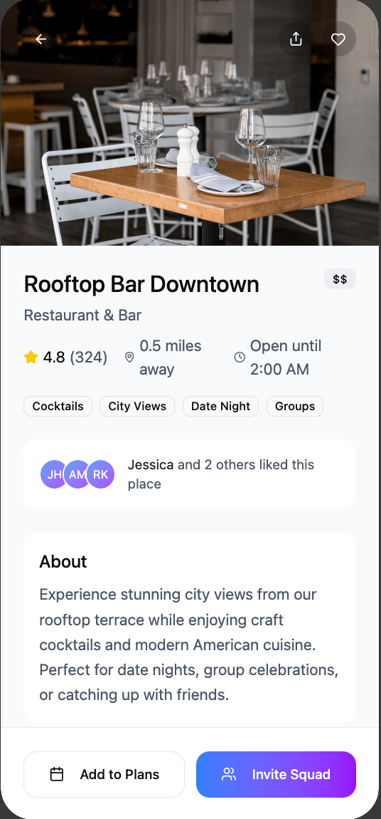 Venture Out event page